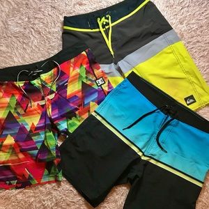 Bundle of 3, Men’s Board Shorts/Swim Trunks, Size 32